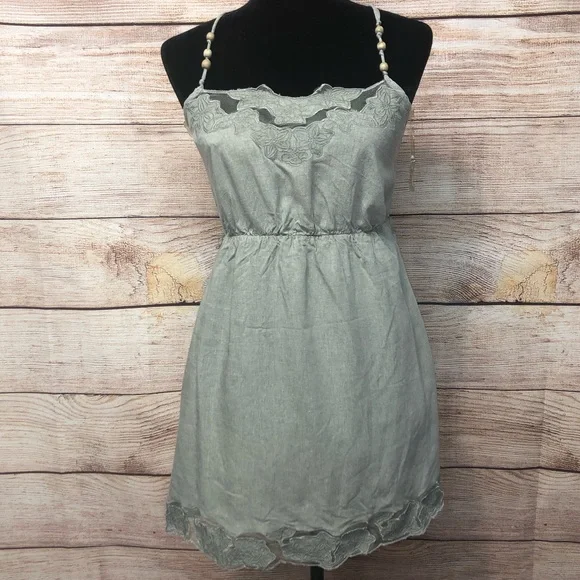 Mustard Seed Dresses | Mustard Seed Dress with Lace | Color: Green | Size: M | Pm-86705609'S Closet